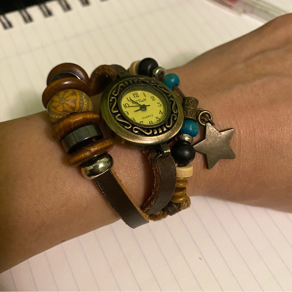 Women's Retro Style Multi-Layer Artisan Bracelet Watch